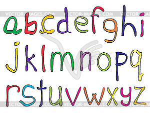 Hand made alphabet - royalty-free vector clipart