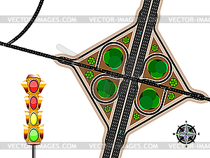 Highway exit - vector image