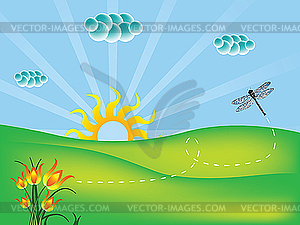 Nature landscape - vector clipart