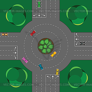 Round intersection - vector image