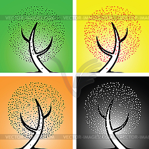 Seasons tree - vector image