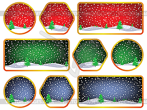 Winter labels - vector clipart