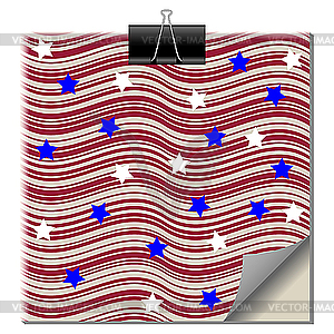 Бумага для заметок со звездами - иллюстрация в векторном формате