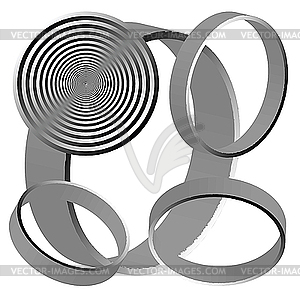 Circle and rings - vector image