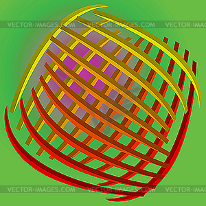 Curves forming square - vector image