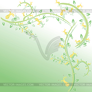 Floral background with place for your text - vector clip art