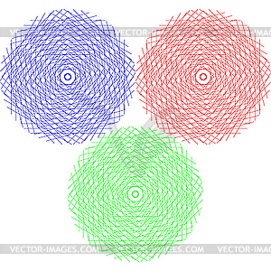 Graphic line circles - vector image