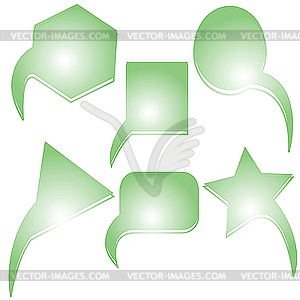 Abstract green text bubbles - vector clip art