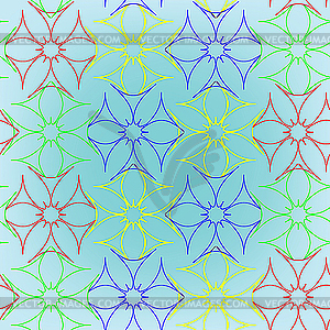 Seamless flowers pattern - vector clipart