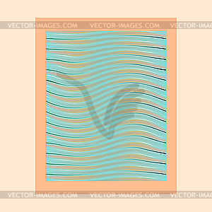 Рамка с волновым фоном - векторное изображение