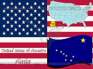 Alaska state illustration - vector clipart