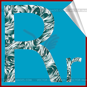 Alphabet letter R - vector clip art