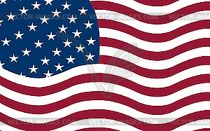 American flag flying - vector image