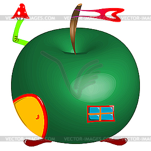 Apple house - vector clipart