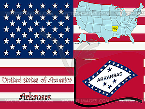 Штат Арканзас - векторизованный клипарт
