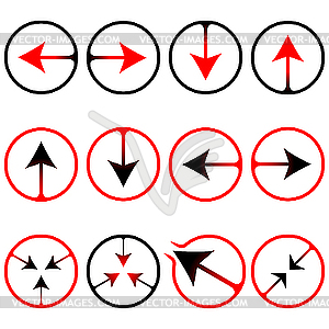 Стрелки иконки - векторный графический клипарт