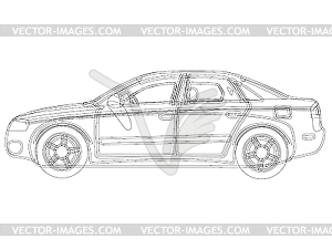 Auto sketch vector - vector image