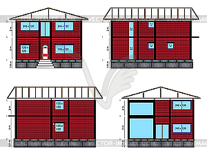 Architectural house design - vector image