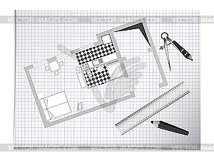 Architectural sketch - royalty-free vector image