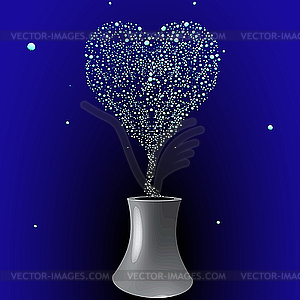 Bubbling tower - vector clipart