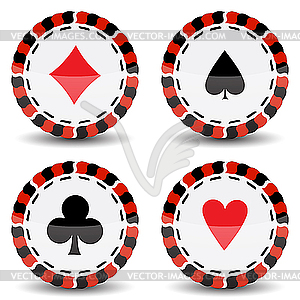 Casino chips - vector clip art