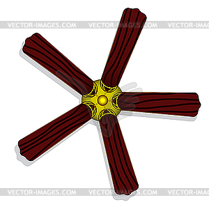 Ceiling fan lamp 2 - vector image