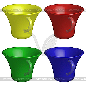 Empty cups - vector clipart