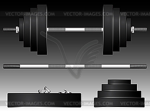 Heavy weights - vector clipart