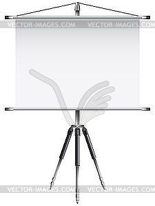 Roller screen with tripod - vector image