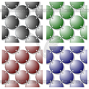 Бесшовных текстур металлических кольца - векторное изображение клипарта