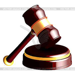 Wooden gavel 2 - vector clip art