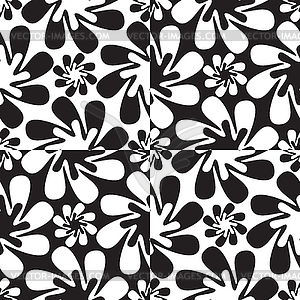 Abstract flowers pattern - vector image