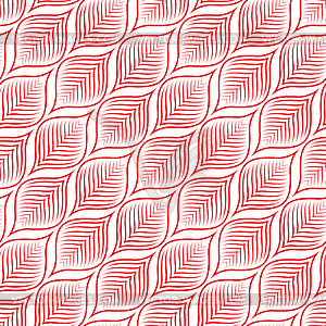 Leafy red pattern - vector image