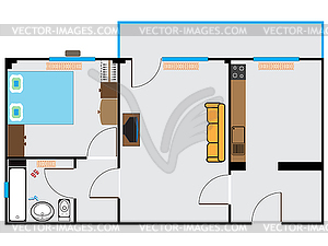 Appartment sketch - vector clipart