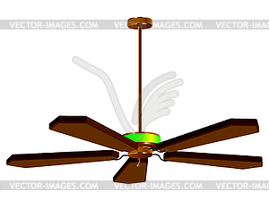 Ceiling fan lamp - vector clipart