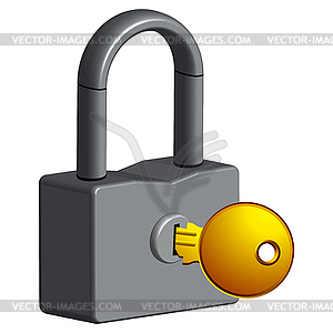 Locker and key - vector clipart