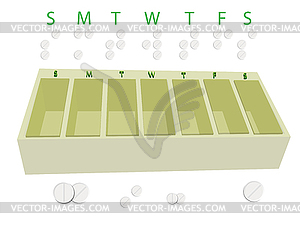 Pills calendar - vector EPS clipart