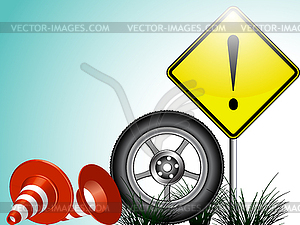 Traffic background - vector clip art