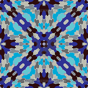 Blue geometric patchwork - vector image