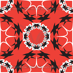 Elegant wavy red and black pattern - vector clipart