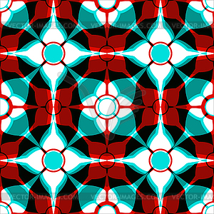 Symmetrical blue red pattern - vector image