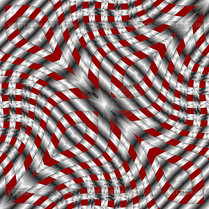 Wavy red squares pattern - vector image