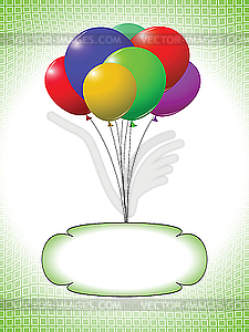 Balloons and bubble - vector image