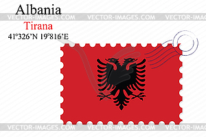 Albania stamp design - vector image