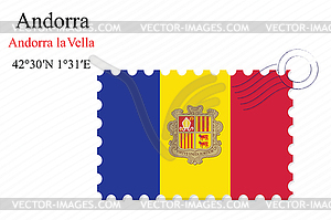 Andorra stamp design - vector EPS clipart
