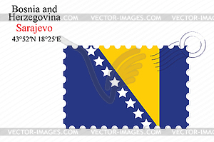 Bosnia and herzegovina stamp design - vector image