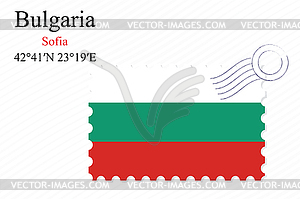 Bulgaria stamp design - vector image