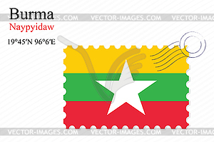 Бирма печать дизайн - изображение в векторном формате