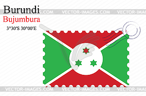 Burundi stamp design - vector clipart / vector image