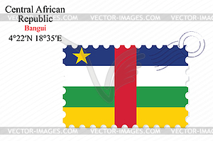 Central african republic stamp design - vector clipart